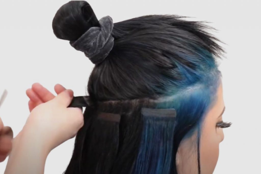 Can you dye hair extensions while in your head