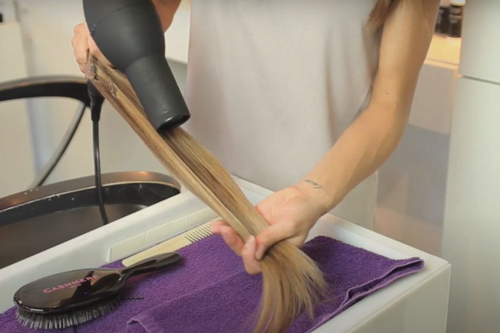 How to air dry clip-in hair extensions