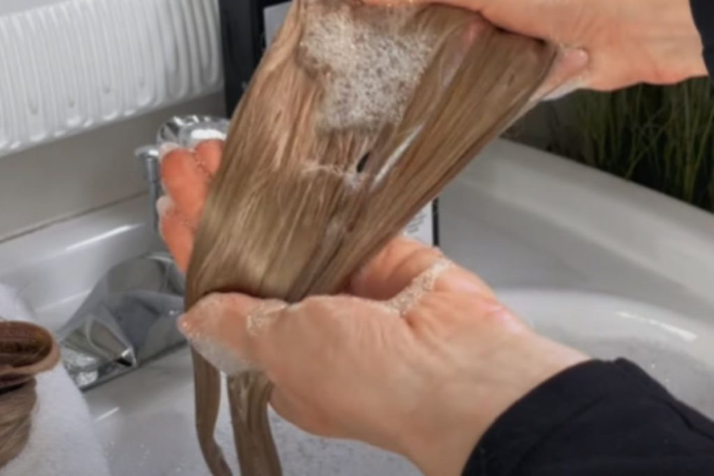 How to clean clip in hair extensions