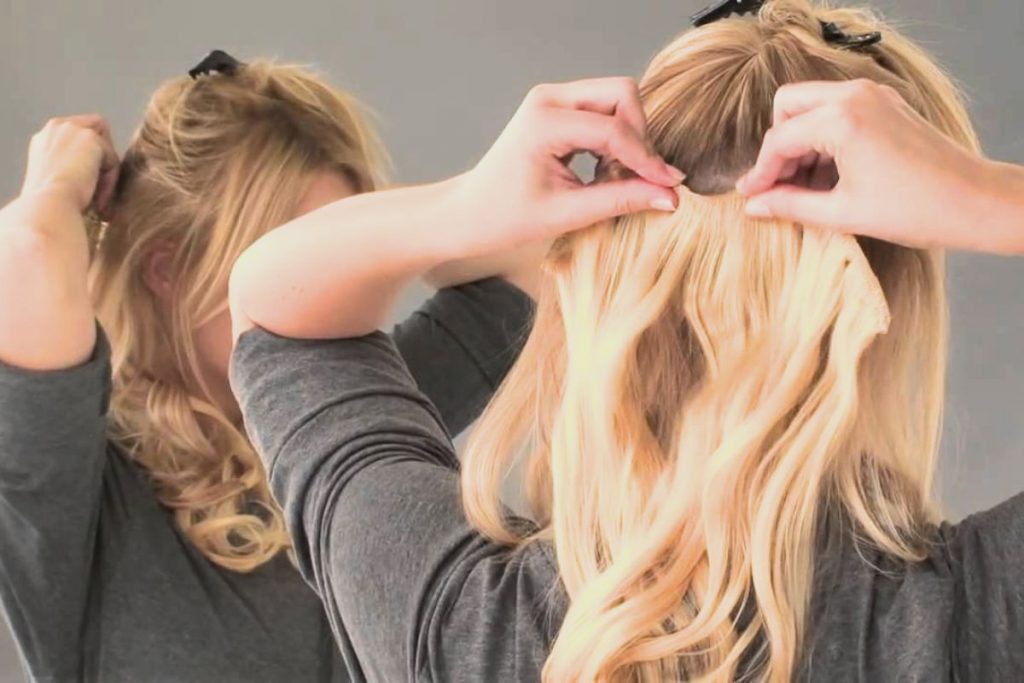 How to put in 6-piece clip-in hair extensions