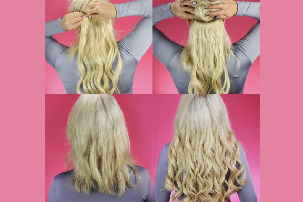 Steps to properly install clip-in hair extensions