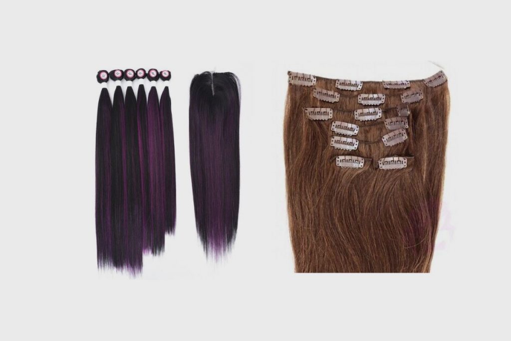 Types of clip-in hair extensions